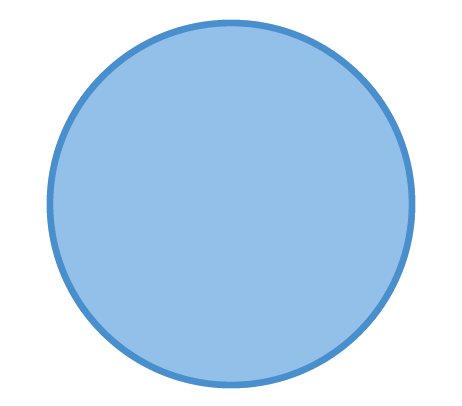 A blue circle