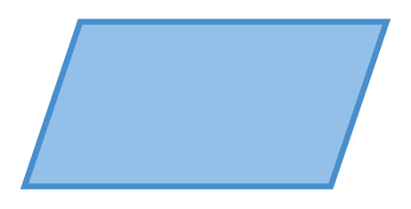 A blue parallelogram