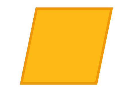 An orange rhombus