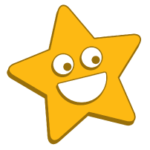 icon of a star with a smiley face