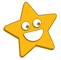 icon of a star with a smiley face