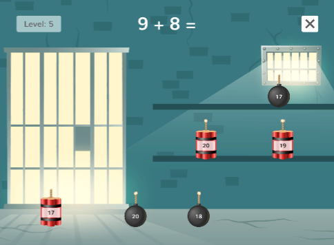 primary maths game maths explosion