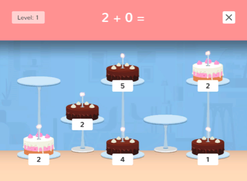 bakery reception maths game