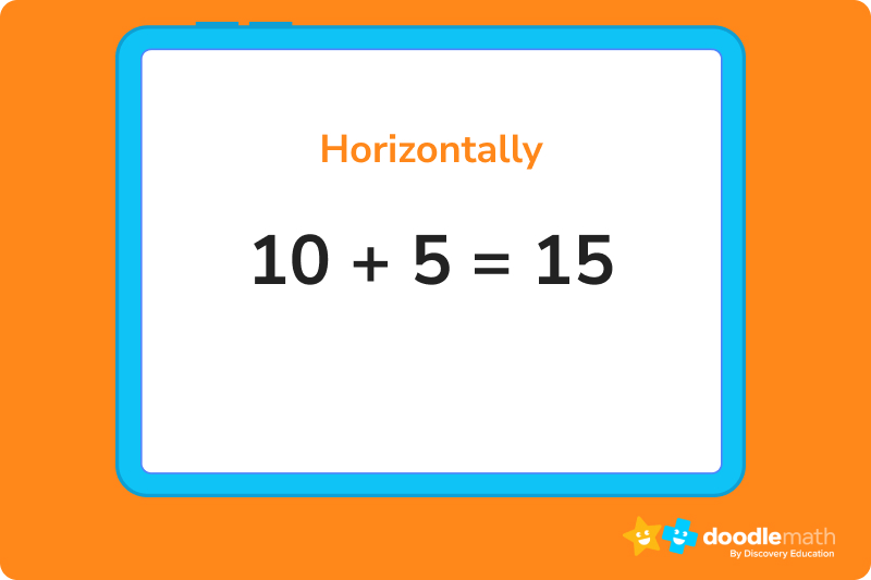 10 + 5 = 15 horizontally