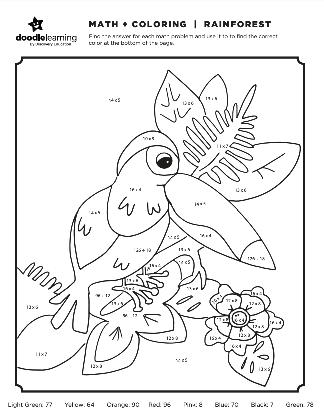 50+ Free Math Coloring Pages for K5 DoodleLearning