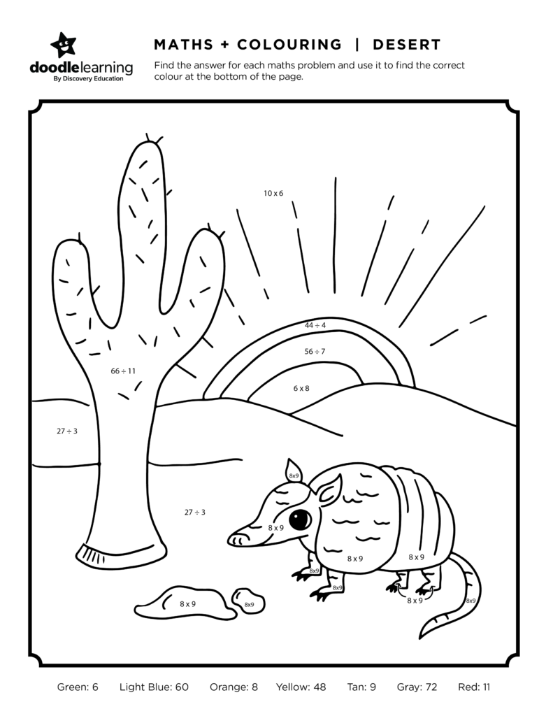 50 Free Maths Colouring Sheets for KS1 + KS2 | DoodleLearning