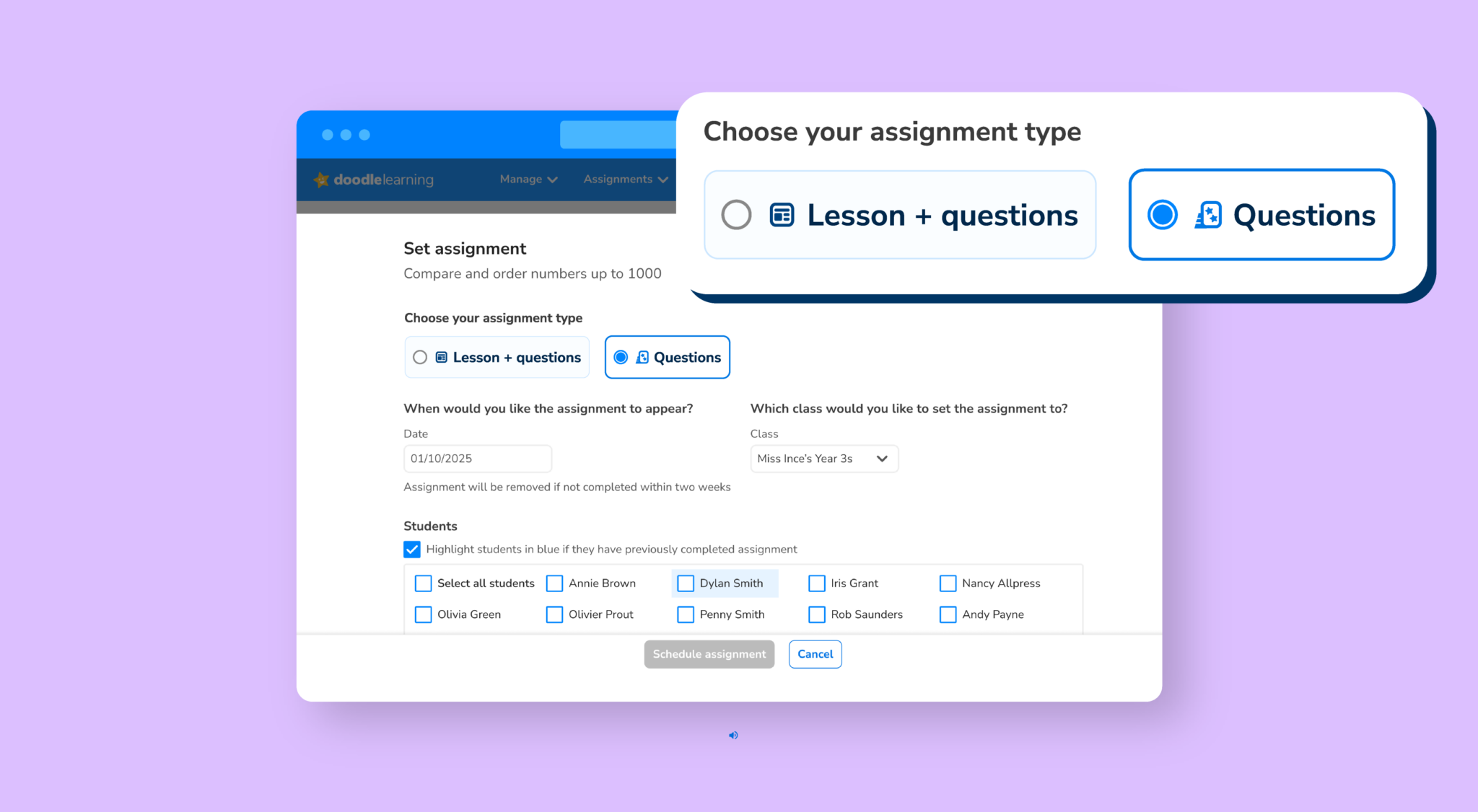 Nameless Assignment Question-Only Assignments